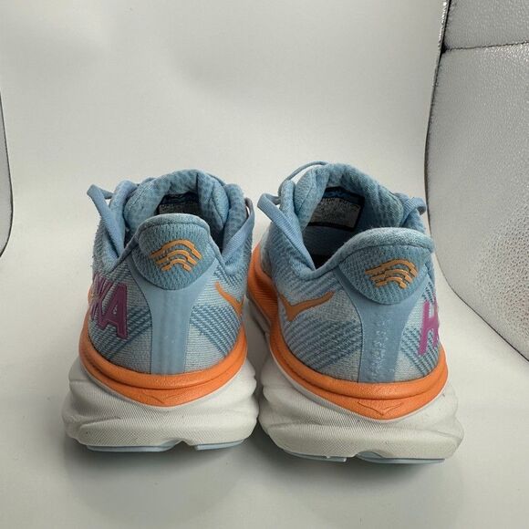 Hoka One One W Clifton 9 Shoes Women Size 6B Blue Running Cushioned Trainer - Picture 9 of 15